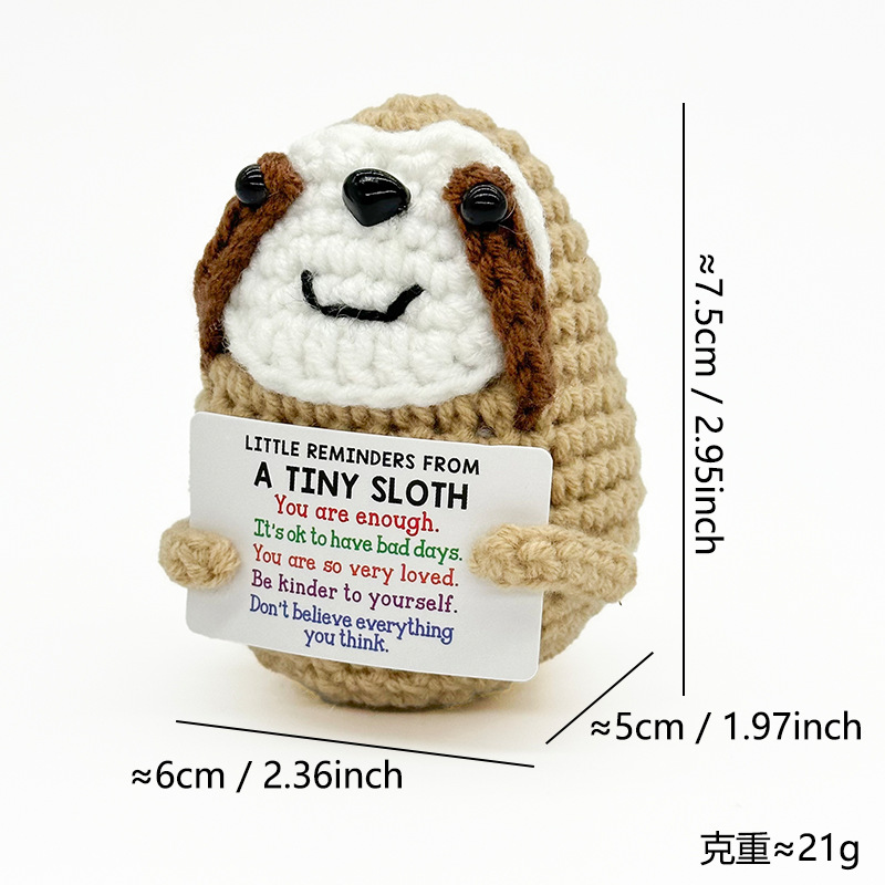 Transfronterizo al por mayor hecho a mano de punto de felpa de energía positiva de la patata emocional vegetal adornos de frutas de juguete pequeño regalo