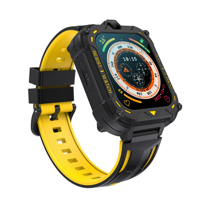 With synchronisation with phone, electric watch protected from dust, water and shock, bracelet, 4G, support function for all network communication standards, geolocation function