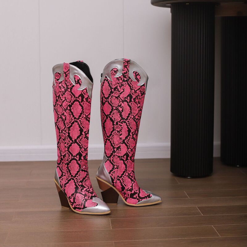 European and American Fashion Long Boots Cross-Border Women's Boots Foreign Trade Women's Shoes Dropshipping Knee-High Boots Factory Women's Shoes Custom Wholesale