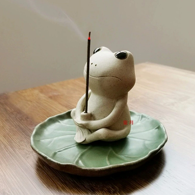 Цзиндэчжэнь большая лягушка чай домашнее животное Цзиндэчжэнь старый мастер керамическая нить благовония вставка сиденье с подносом украшения для чайной церемонии