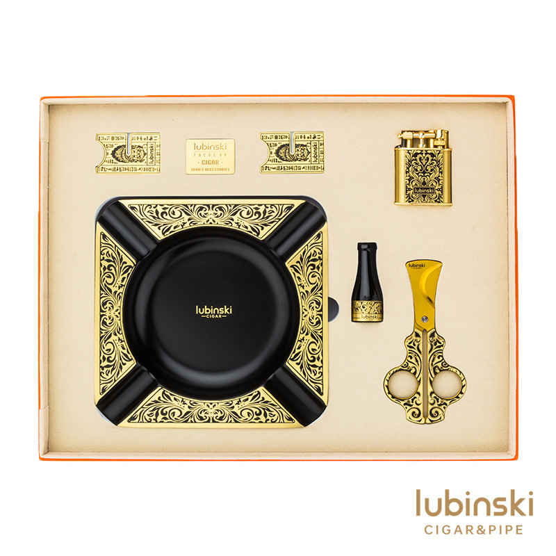 LUBINSKI Cigar Set Multi-functional Carved Six-piece LUBINSKI Cigar Gift Set