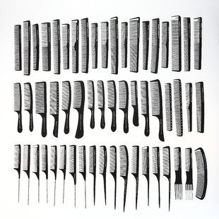Popular Barber Shop Household High Temperature Resistant Plastic Hairdressing Comb Pointed Tail Comb Double-Sided Fine Tooth Comb Tony Cover Comb Portable