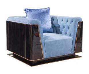 Light Luxury Post-Modern Leather Sofa Italian House Guest Chair Luxury American Simple Solid Wood Five Classy Furniture