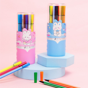 Huilin Washable 24-color Kidsren's Watercolor Pen Kindergarten Graffiti Painting Kidsren's Beginner Art Painting Coloring Pen