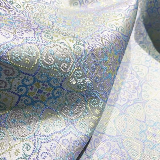 Chinese Style Treasure Jacquard Old Money Style Imitation Song Brocade Rens Fabric Brocade Box Painting and Calligraphy Mounted New Chinese Style Women's Cloth