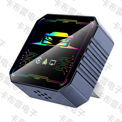 Carplay Smart Car-Machine Connectivity: Simsiz CarPlay və Android Auto - q1bv-sapphire-blue-neon-tech-metal-glass-4-in-1-apple-android-mirror-casting-android-auto-carplay-box-only-compatible-with-overseas-systems