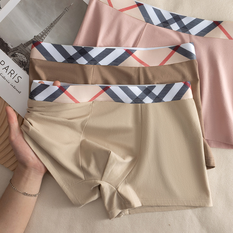 Pantalones íntimas de hombre algodón antibacteriano, pantalones de corta