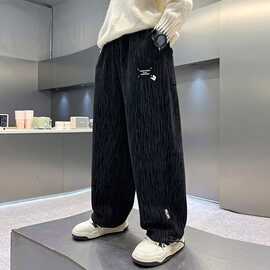 男童春秋运动裤2025儿童新款宽松休闲裤男孩中大童潮牌炸街帅