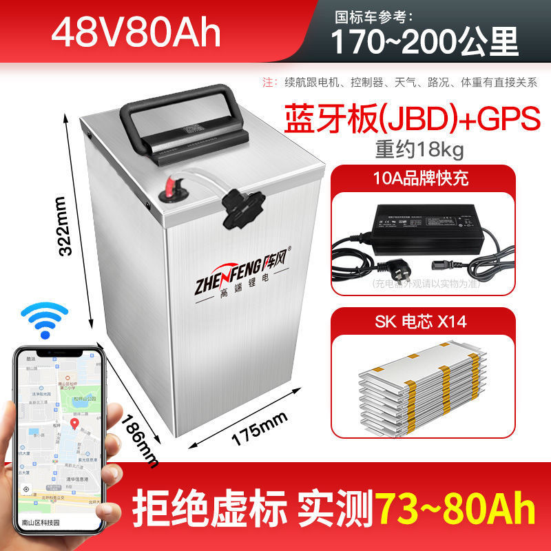 Electric Vehicle | Diàndòngchē Auto Parts and Accessories - 48v-80ah-sk-bluetooth-gps-10a-charger
