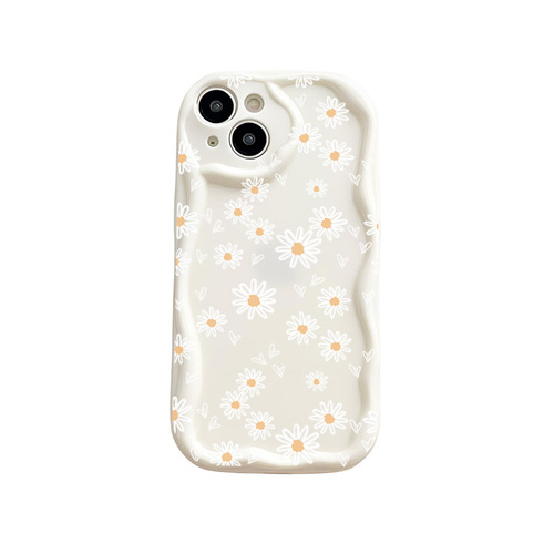 Wavy Daisy Apple 15promax Mobile Phone Case Wholesale ip14 Apple 13 Transparent 12 Floral 11 Protective Cover 