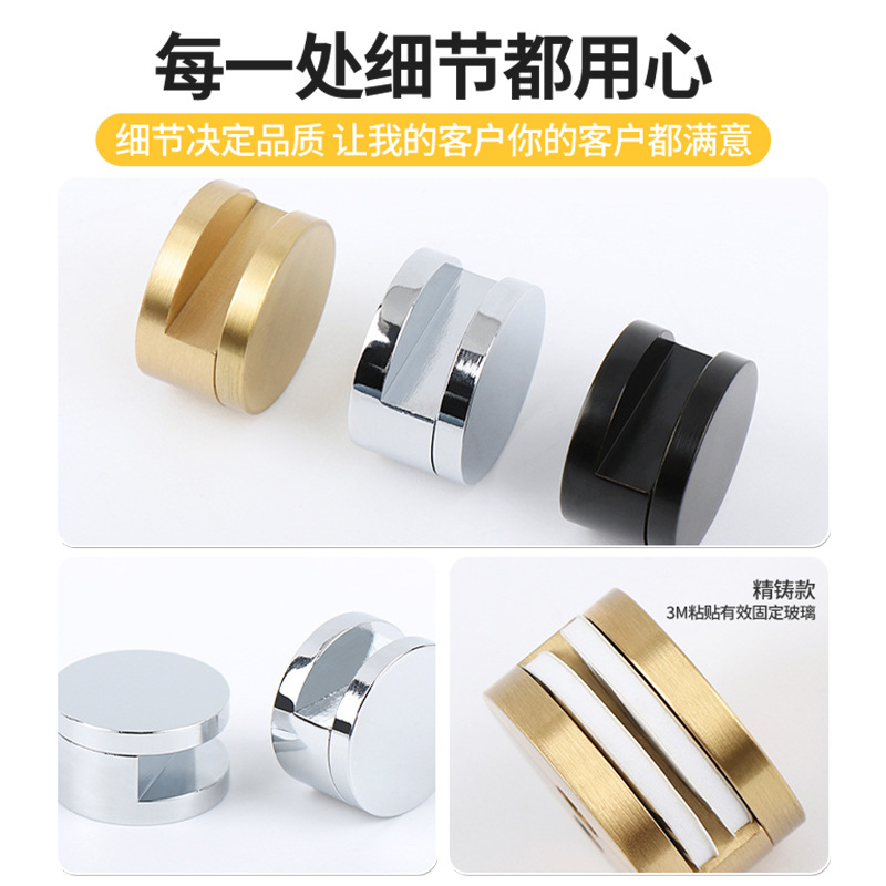 Espejo de vidrio clip soporte fijo soporte de espejo clip de vidrio pared fija hebilla espejo de baño accesorios de hardware