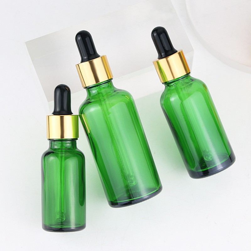 现货批发绿色玻璃精油瓶香水分装瓶化妆品瓶子避光防漏精油滴管瓶|undefined
