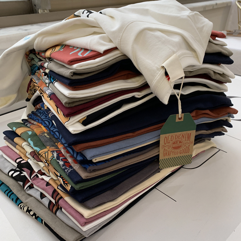 Directly enter! Fashionable colorful printed loose slimming high-weight couple's cotton short-sleeved T-shirt top