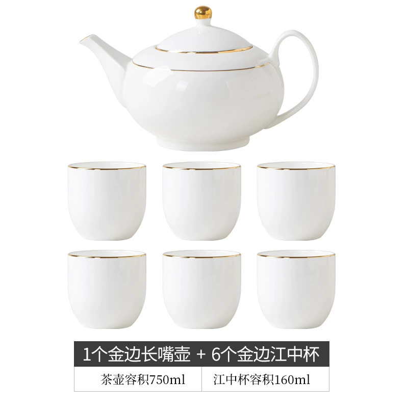 Modern ceramic white teapot for living room