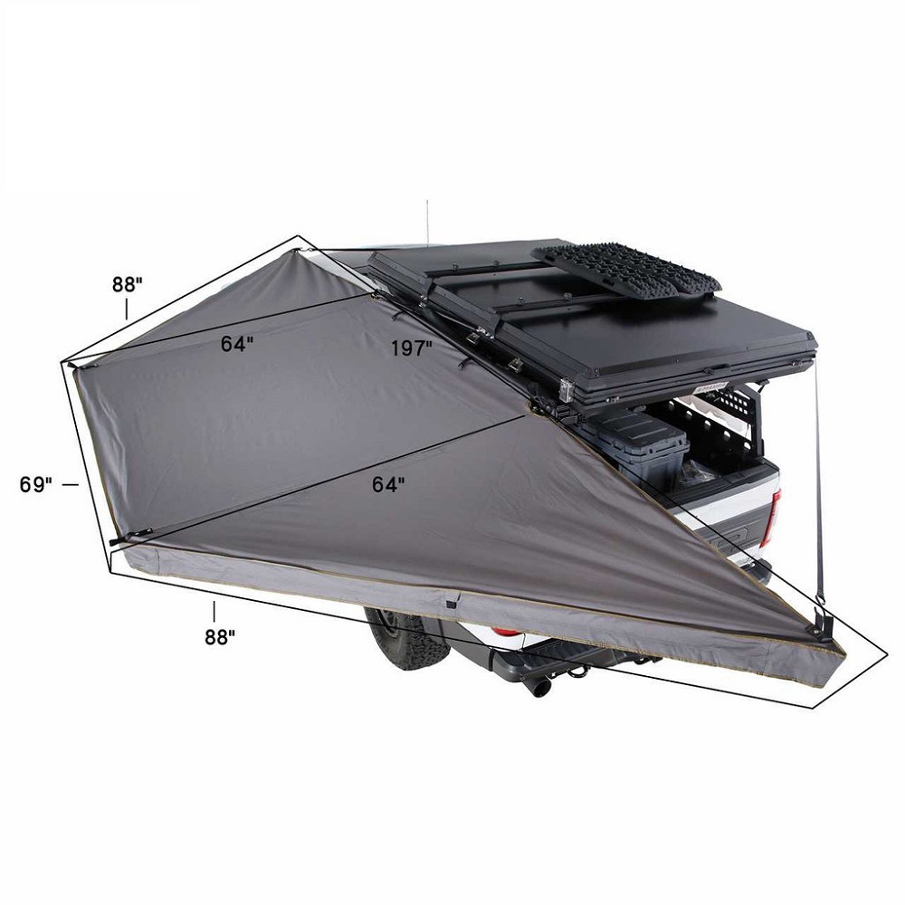 Outdoor self-driving camping equipment this car 270-degree car side canopy portable quick-opening sunshade canopy camp tent