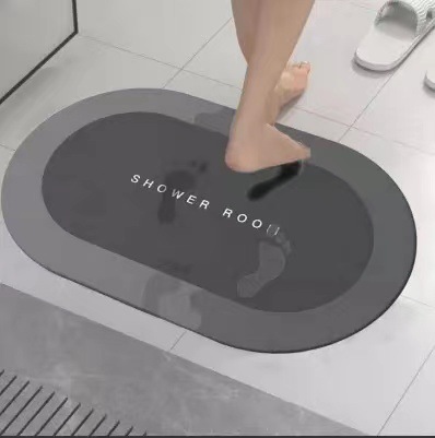 Tapete absorbente de tierra de diatomeas suave, antideslizante, de secado rápido, tapete simple para pies, resistente a la suciedad y fácil de limpiar para la entrada del baño.
