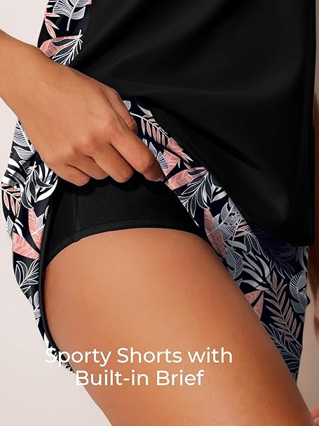 Bikiny set plus size pro ženy tílko a kraťasy plavky sada_voghion.com