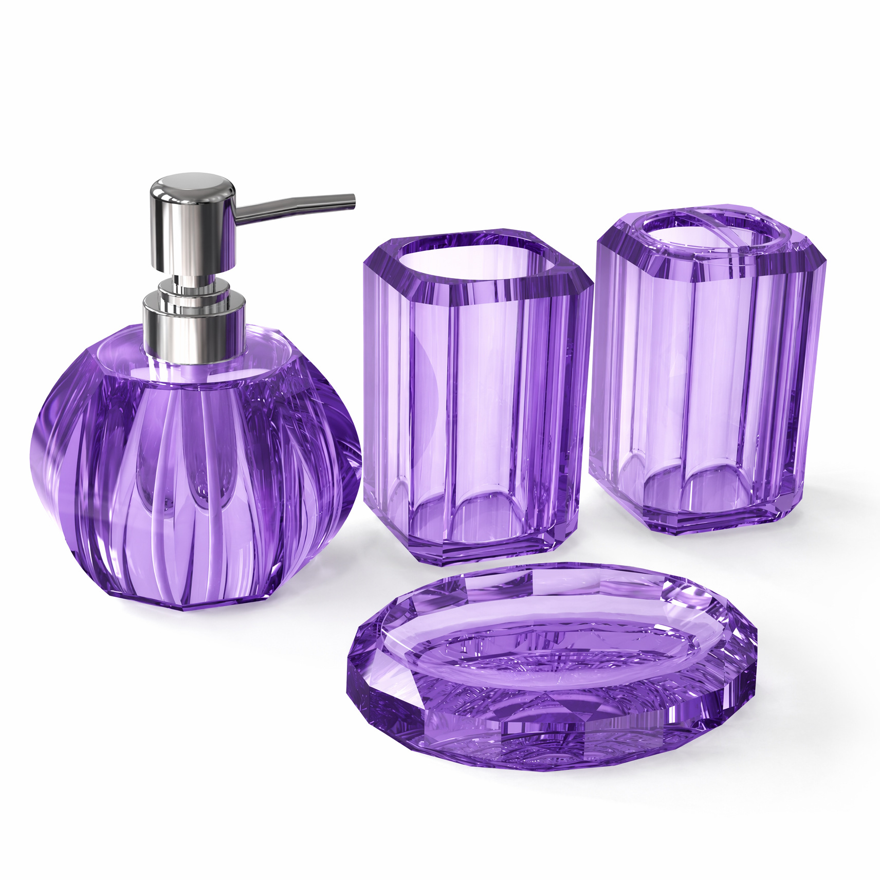 Juego de 4 Piezas Dosificadoras para Baño de Acrílico con Diseño de Calabaza