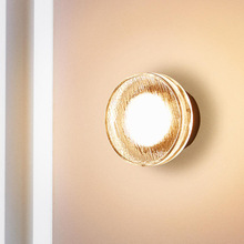 北欧设计师创意壁灯简约楼梯过道氛围灯卧室床头灯艺术圆形镜前灯