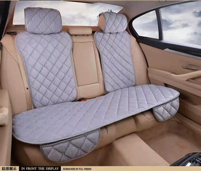 Wool pad, Set, Thickened, Warm, Non-Slip, Without - diamond-shaped-small-waist-gray-rear-row