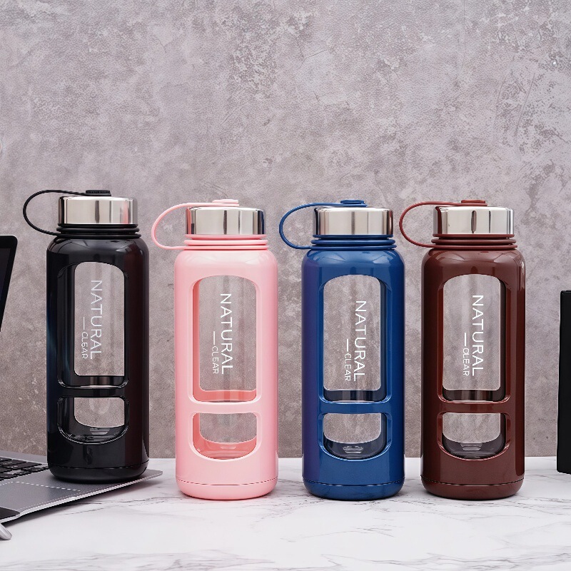 Portable Tea Glass Cup with Tea Compartment High Temperature Explosion-proof Fall-resistant Heat Insulation Thickened 2024 New Plastic Glass Cup for Men and Women