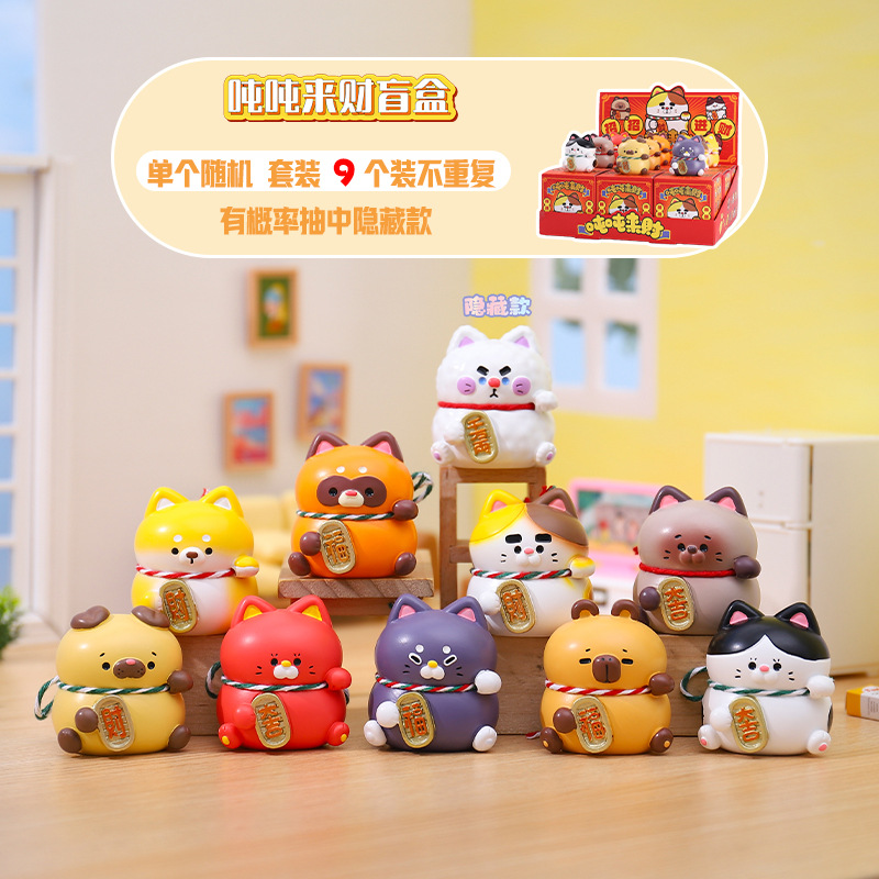 小紅書で人気の猫型PAI小物、毎日のお供、ブラインドボックス、クリエイティブな漫画フィギュア、デスクトップデコレーション、ギフト