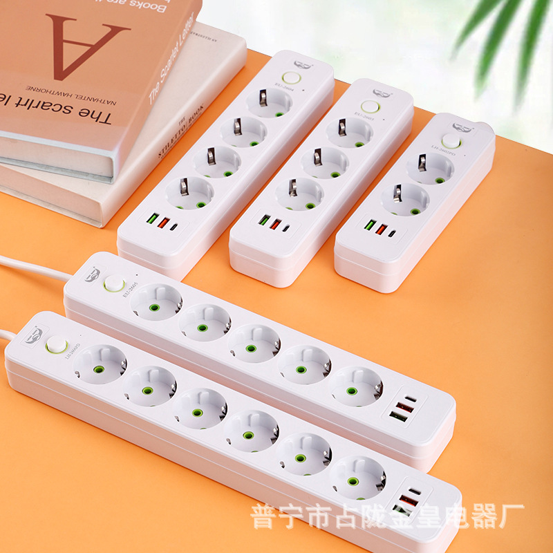 Estándar europeo estándar europeo dos conectores redondos Asia Central Ucrania Rusia caja de regalo USB C conector