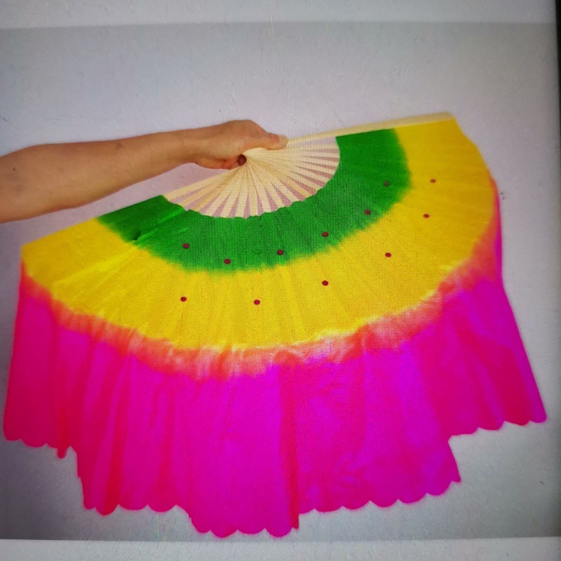 Dance fan left hand, right hand, a pair of fans for adult square dance, dance fan, Jiaozhou fan, Yangko fan