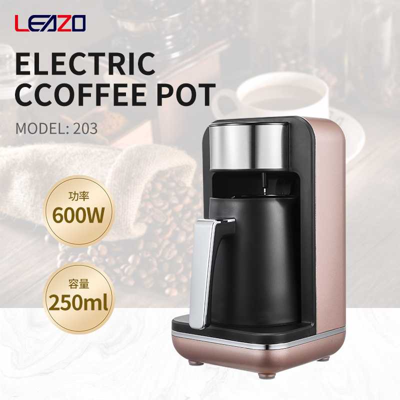 Foreign Trade Amazon Best-Selling Electric Coffee Machine for Boiling Milk and Coffee Anti-Spill Turkish Coffee Pot Wholesale