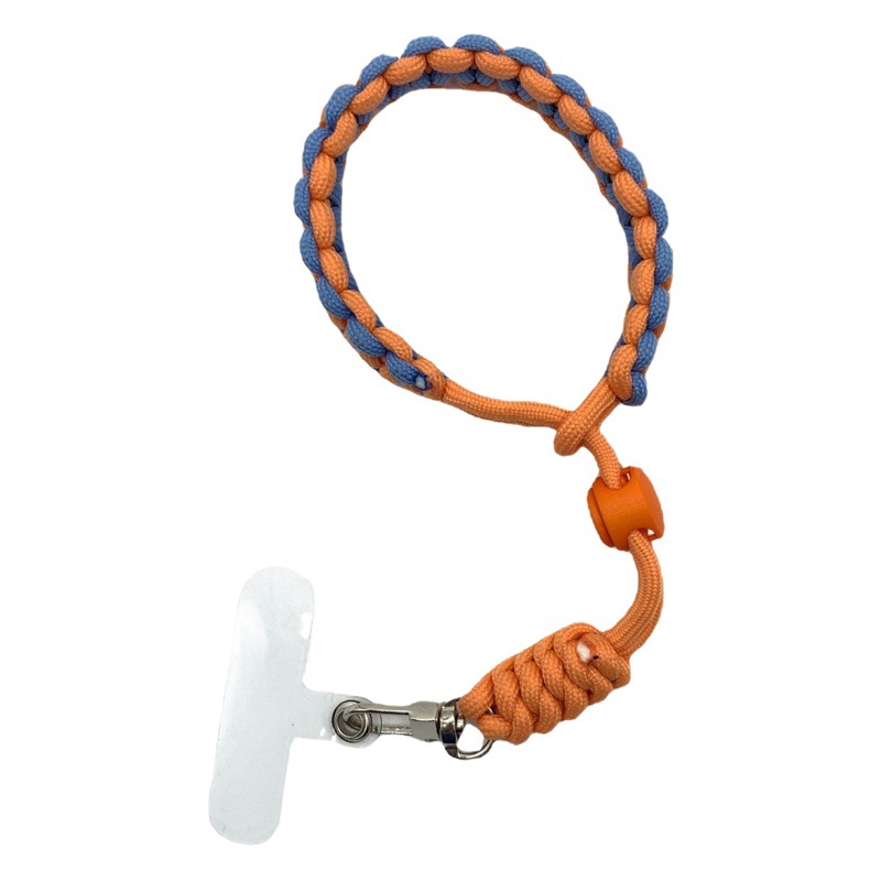 Beijing naranja tejido retráctil teléfono móvil cordón muñeca Cámara anti-Pérdida cuerda hombres y mujeres Correa gruesa resistente a la caída deportes al aire libre