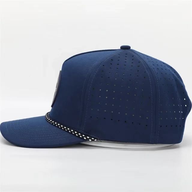 Sombrero de pesca impermeable con perforaciones láser, gorra de béisbol, sombrero liso, logotipo bordado personalizado, unisex.
