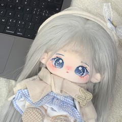 泠月棉花娃娃女正版20cm公仔毛绒玩具女换装玩偶有骨裸娃生日礼物