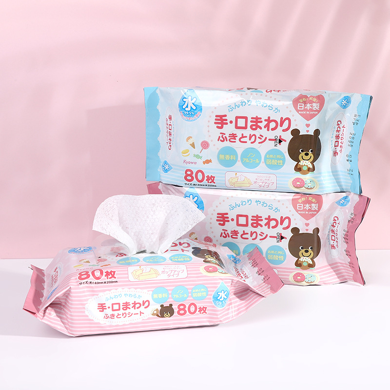 Conveniently Packable Extractable Baby Wipes Family Size Moisturizing Baby Hand and Mouth Wipes Cross-Border Baby Wet Wipes