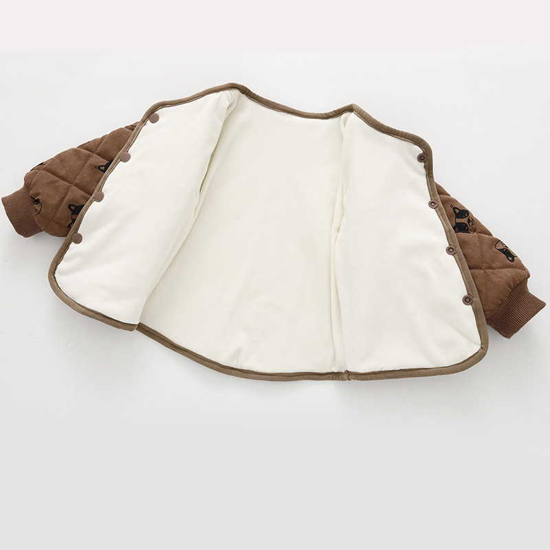 Abrigo de bebé otoño e invierno ropa acolchada de algodón con forro polar ropa engrosada para niños chaqueta acolchada de algodón de invierno ropa acolchada de algodón para niños ropa acolchada de invierno para bebés