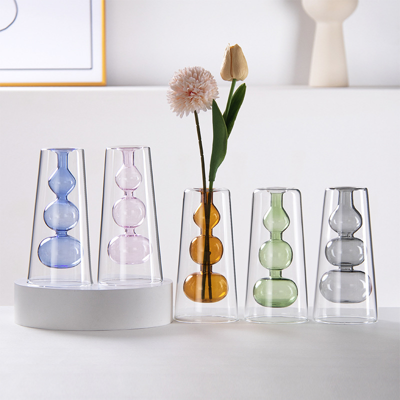 Ins de alta apariencia arte florero decoración creativa sala de estar arreglo de flores hogar pasillo modelo habitación decoración suave