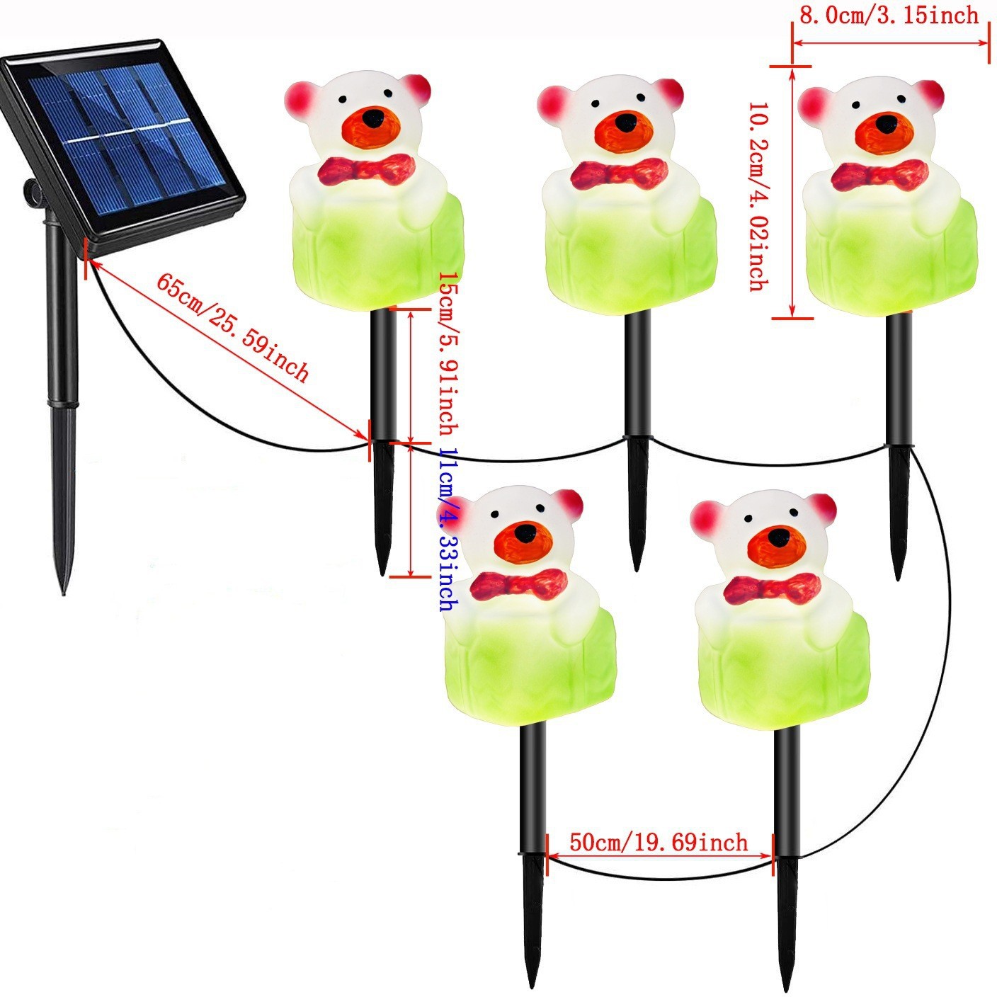 Santa Claus transfronterizo iluminación de césped al aire libre luz de jardín LED de Navidad luz solar luz de césped image 36