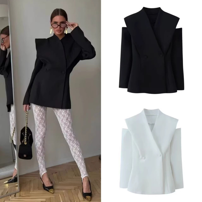 Z Brand Foreign Trade Cross-Border European and American Style Women's Clothing 2026 Spring New Casual Long-Sleeve Designer Slim-Fit Blazer Z Brand Foreign Trade Cross-Border European and American Style Women's Clothing 2026 Spring New Casual Long-Sleeve Designer Slim-Fit Blazer