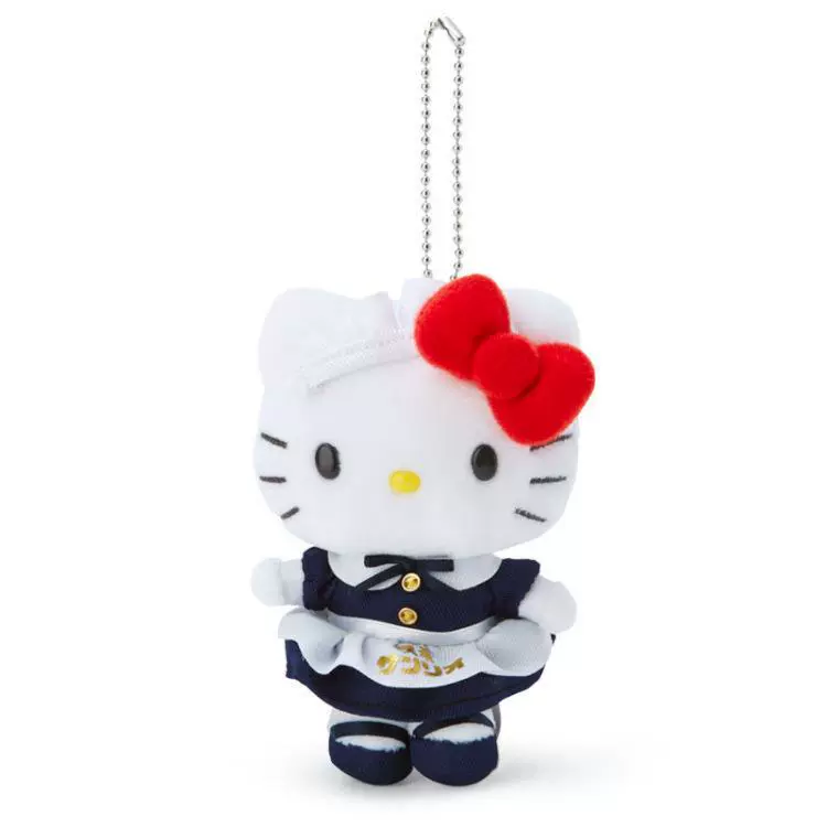 Брелок-подвеска Hello Kitty плюшевый, универсальный, маленький 2,8×2,2 см с металлическим карабином