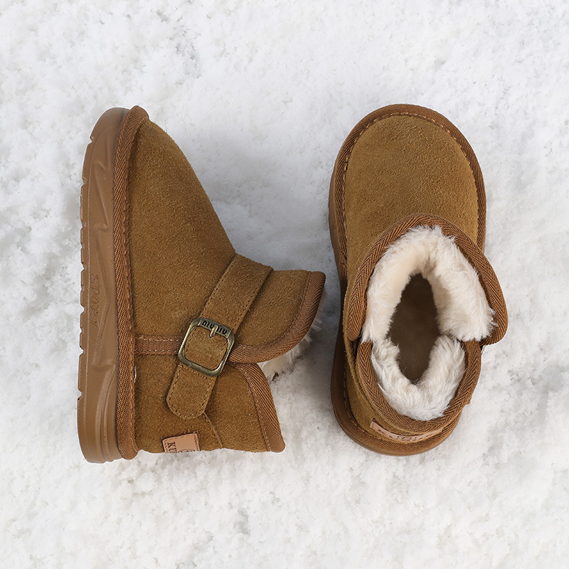 Botas de nieve para niños 2024 invierno nuevo botas de algodón gruesas calentamiento impermeable botas de algodón para niños botas de niñas