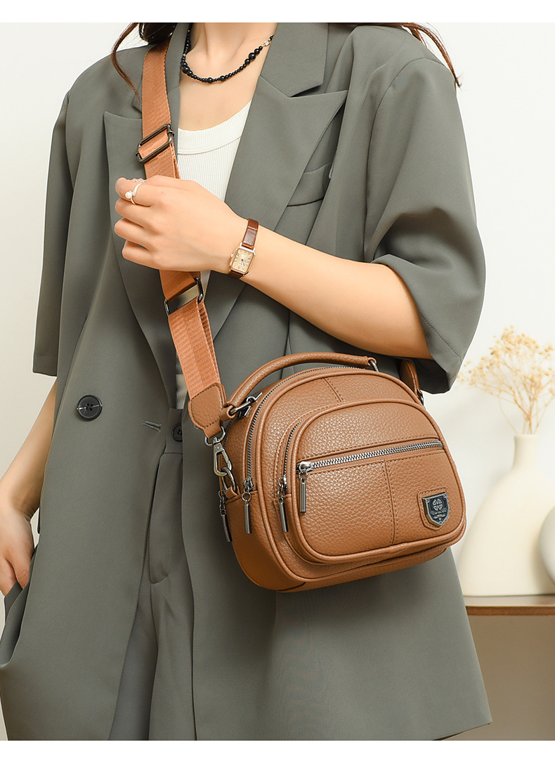 Borsa a tracolla a mano Texture per donna 2024 Nuova moda ufficio pendolare Piccola scatola multistrato Grande capacità_voghion.com