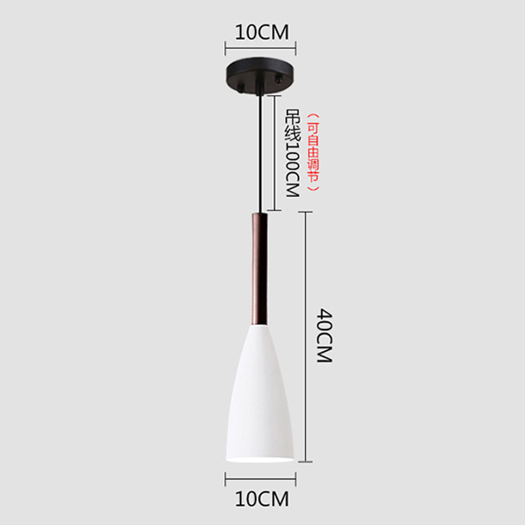 Lámpara de comedor de estilo nórdico, simple y moderna, comedor gris blanco y negro de tres cabezas, sala de estar, dormitorio, barra de bar, candelabro pequeño