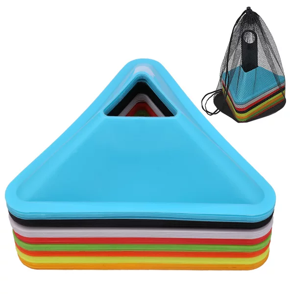 Triangular Sign Disc Football Training Sign Disc Football Corner Mark Football Training Obstacle Soft Rubber Durable and Durable
