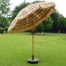 大户外遮阳伞折叠太阳伞沙滩伞稻草伞茅草伞景区别墅伞雨伞庭院伞