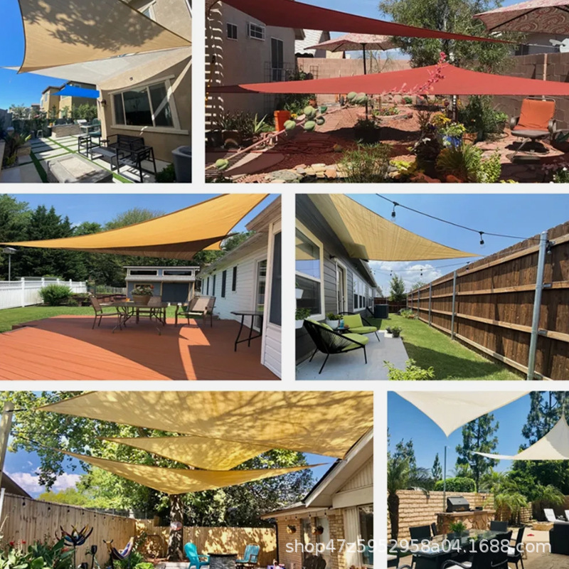 Great item for yard renovation! Triangular sunshade sail is waterproof and sun-proof, providing shade and protection from rain outdoors