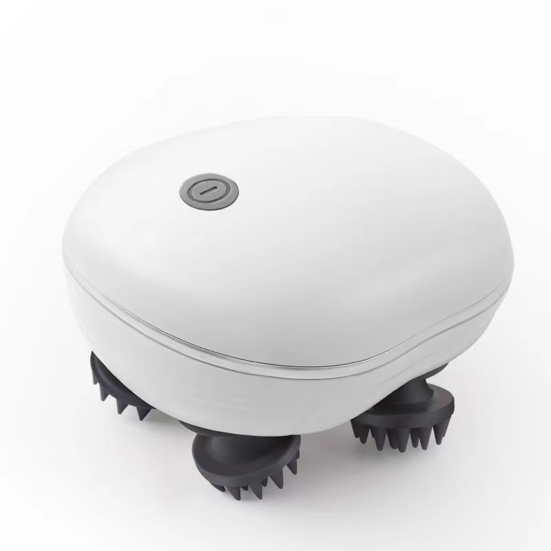 Nuevo masajeador de cabeza inteligente nueva compresa caliente impermeable masajeador de cabeza eléctrica carga amasamiento vibración luz roja