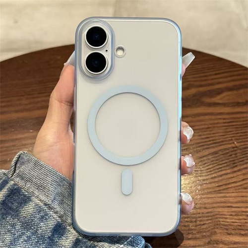 Matte Ice Fog Apple Magnetic Phone Case 13 Apple iPhone Protective Case High-End Simple Style Elegant Women's Version