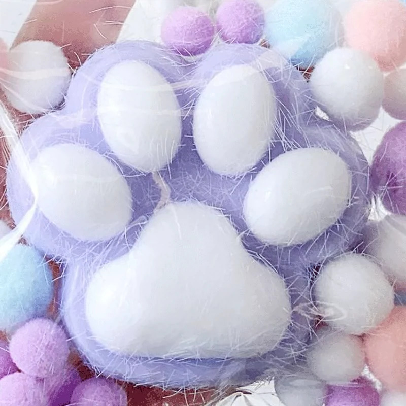 고양이 발톱 꼬집기 [보라색과 흰색] 매우 부드럽습니다 ~