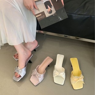 French Style Evening Style High Heels silver Sandals Women's Summer High Heel Sandals with Skirt Fairy Shoes