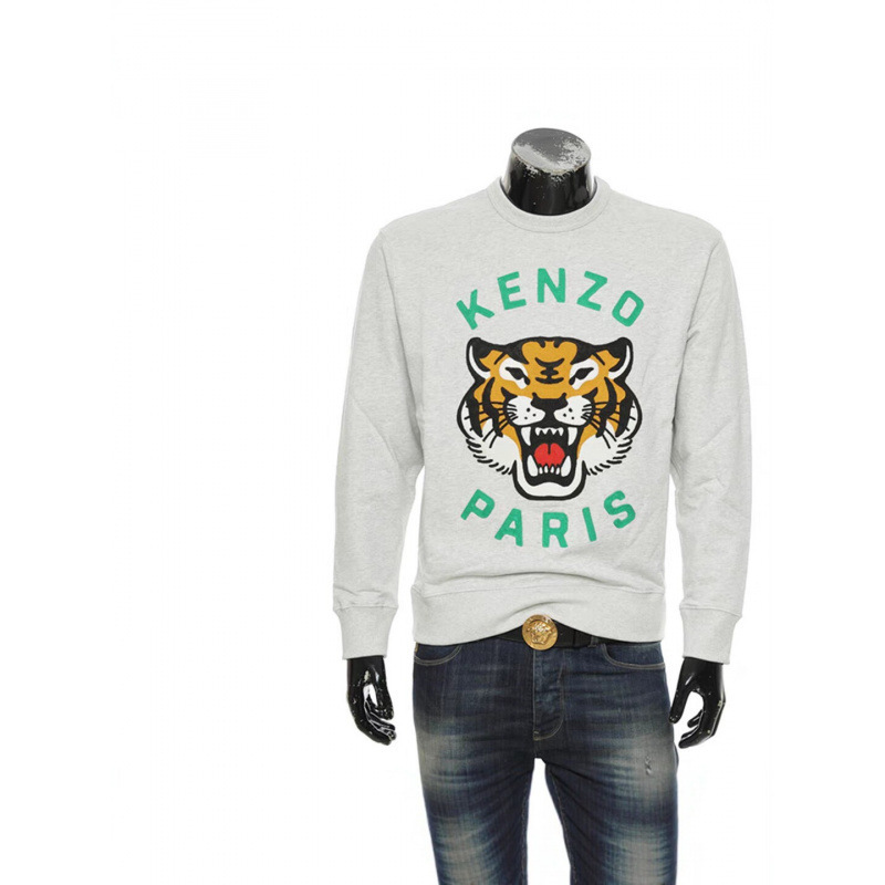 Foreign Trade Kenzo Paris Tiger Head Print Crew Neck Sweatshirt for Men, Pure Cotton, Loose Fit, Long Sleeve, Trendy Casual Pullover Foreign Trade Kenzo Paris Tiger Head Print Crew Neck Sweatshirt for Men, Pure Cotton, Loose Fit, Long Sleeve, Trendy Casual Pullover