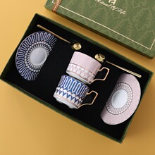 欧式复古咖啡杯碟套装骨瓷家用陶瓷马克杯英式下午茶红茶杯碟礼盒